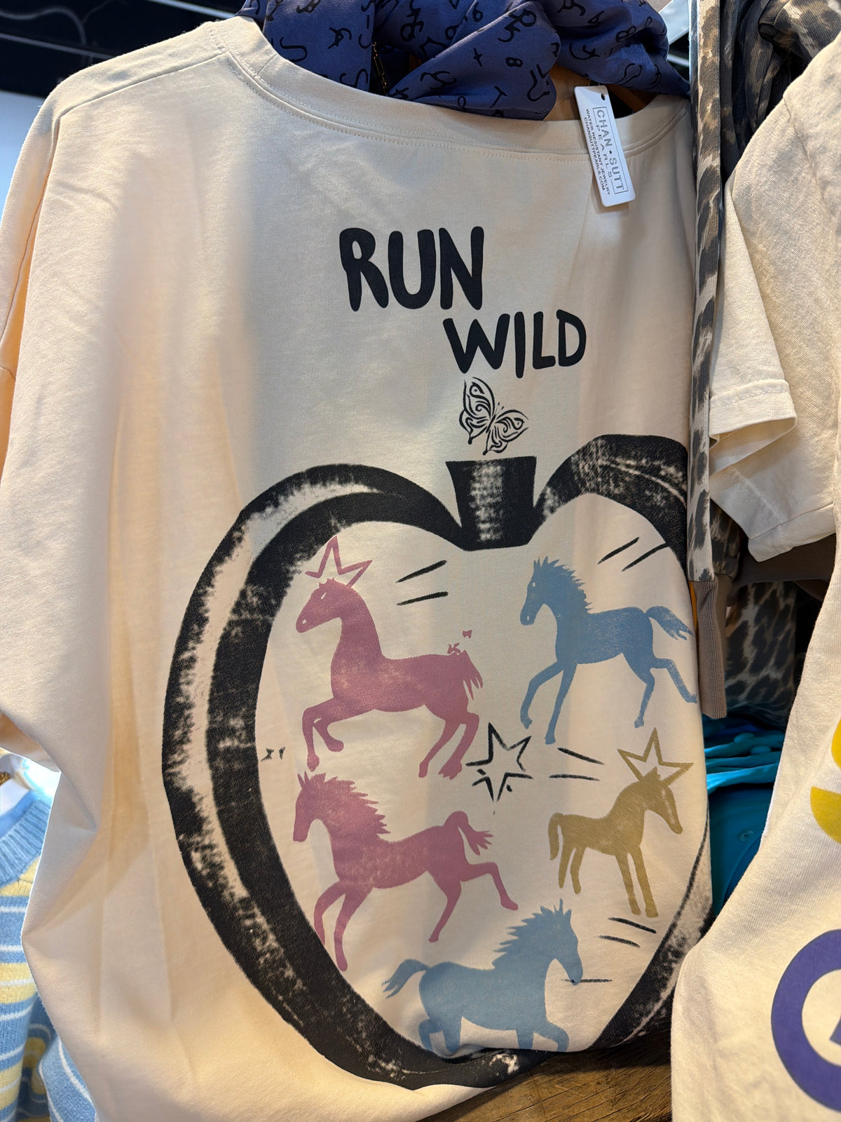 Run Wild Cream Tee