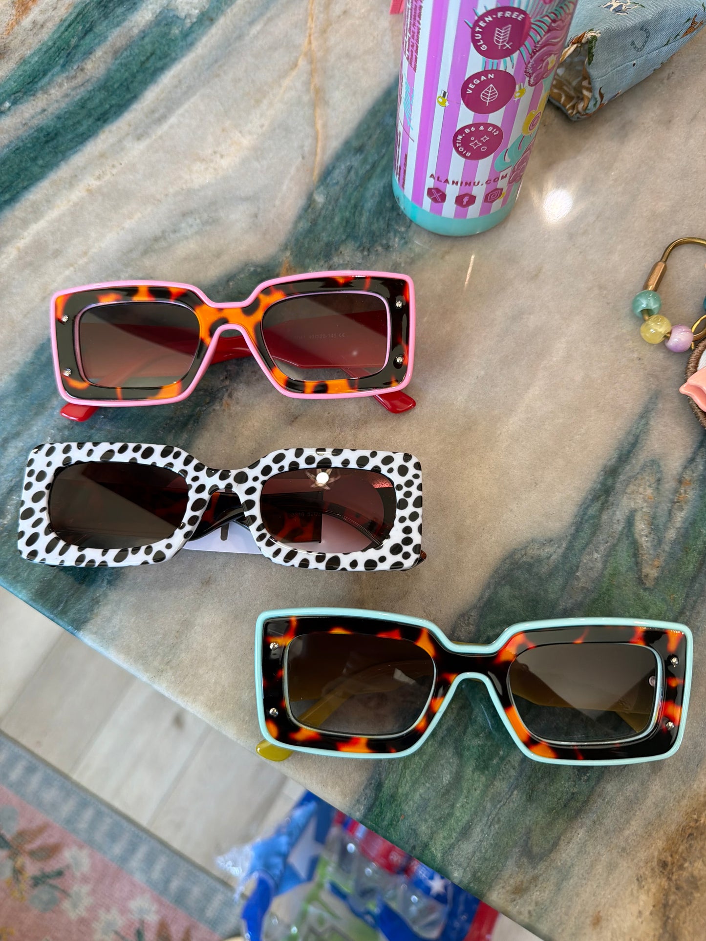 Tortoise Sunglasses-Green & Turquoise🕶️💚🩵