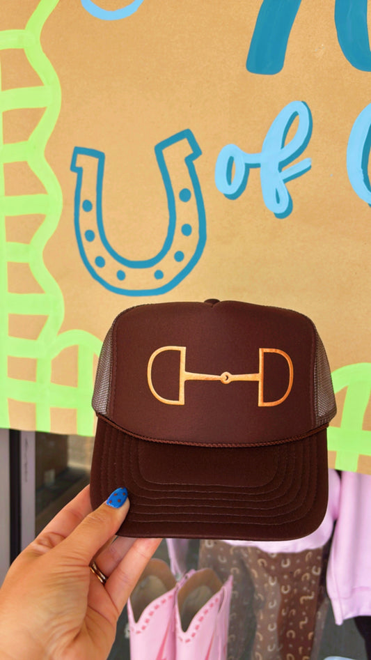 Foam Horse Bit Brown/Gold Trucker