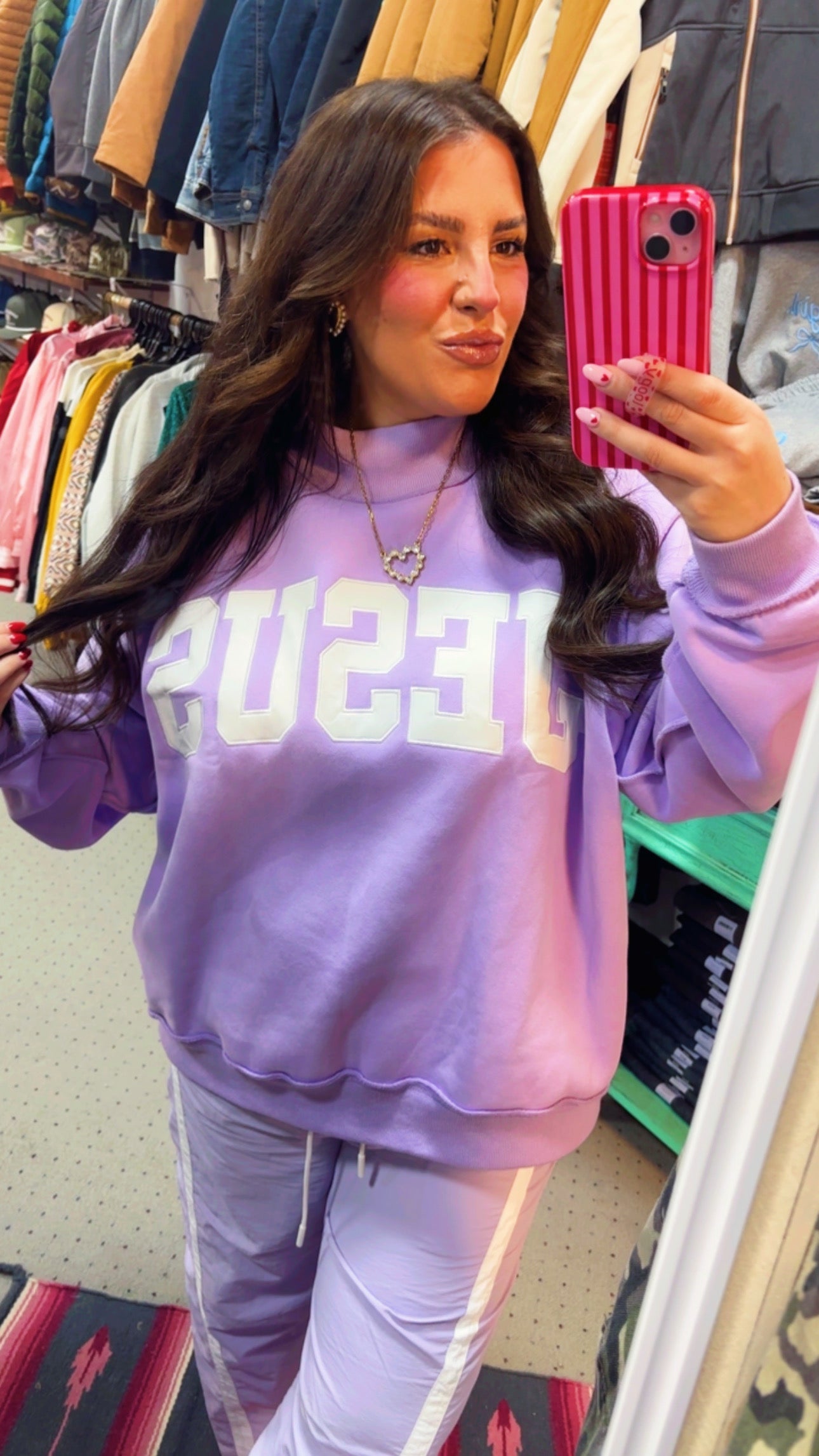 Jesus Mockneck-Lavender