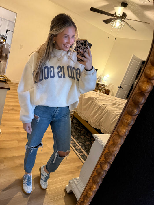 Jesus/God Is Good Mockneck