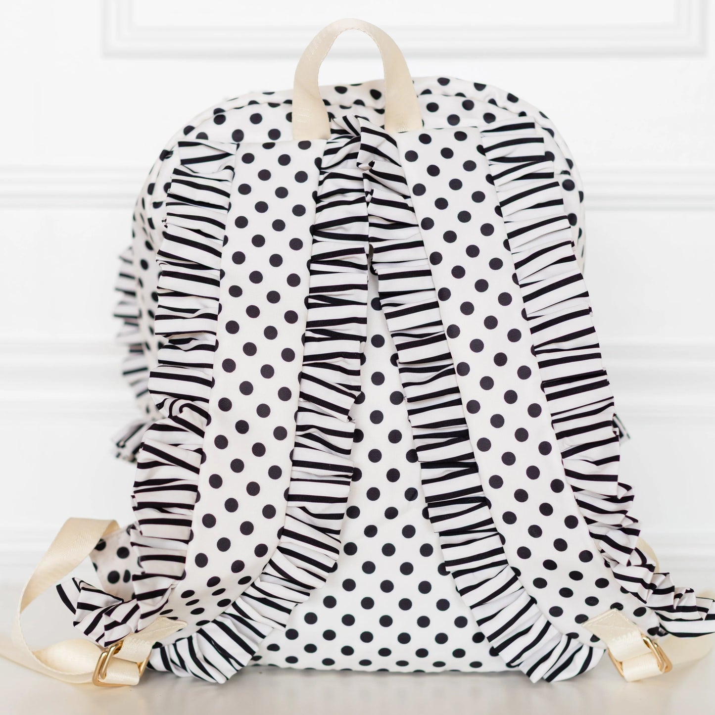 Hollis Ruffle Polka Dot Backpack