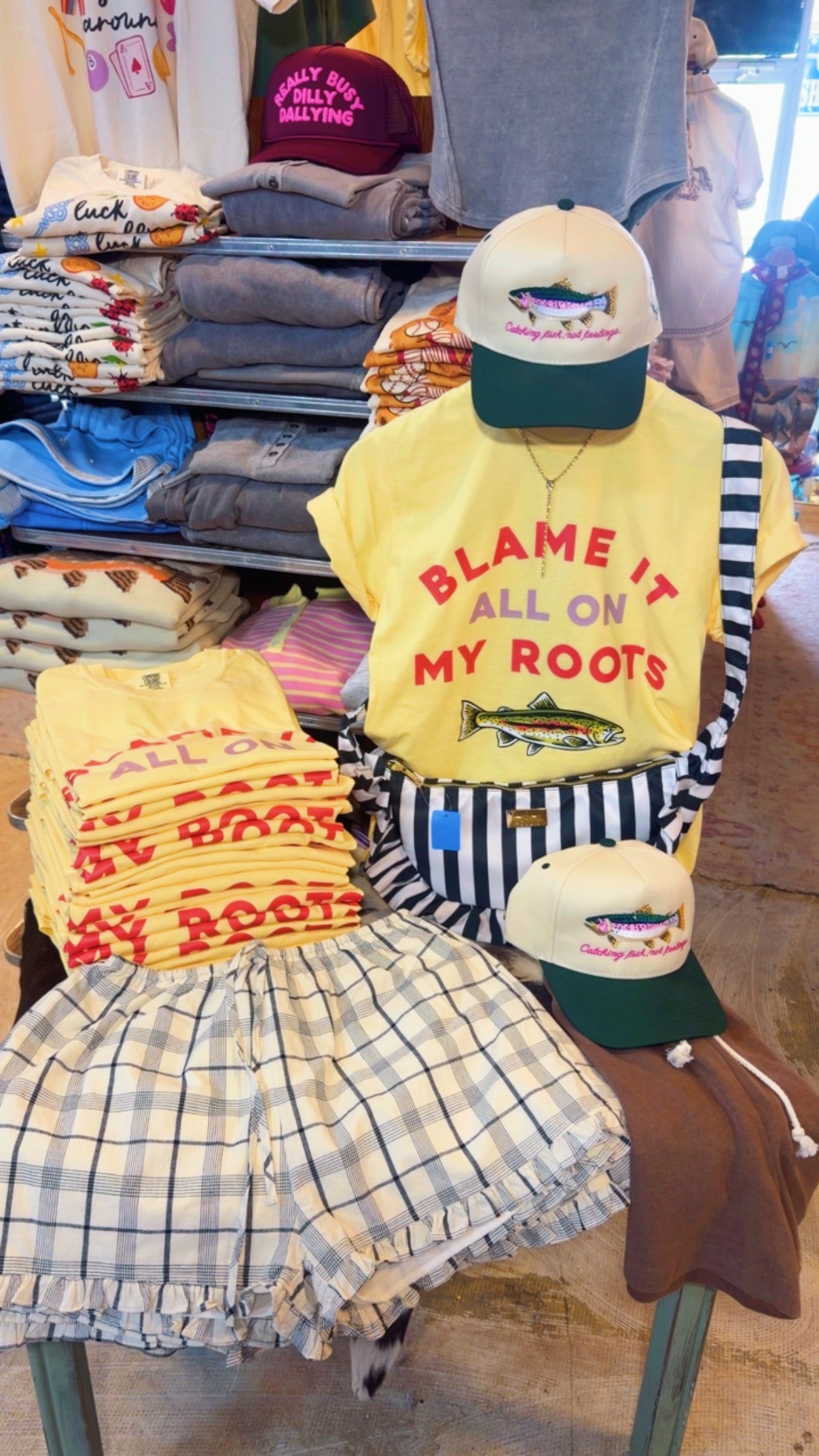 Blame It All On My Roots Tshirt-Butter Yellow