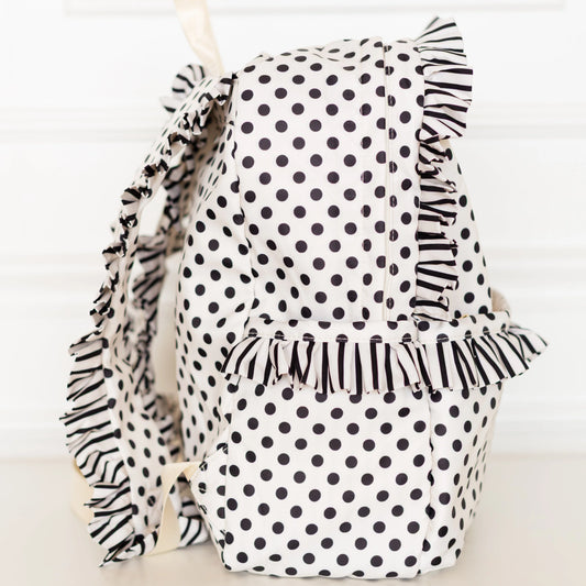 Hollis Ruffle Polka Dot Backpack