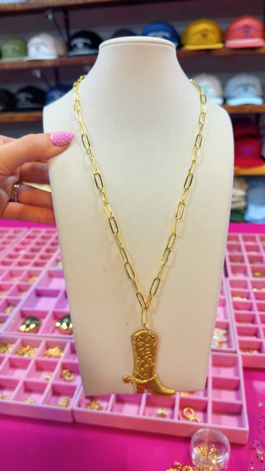 Moore Jewlz Charm Necklace-Boot Edition