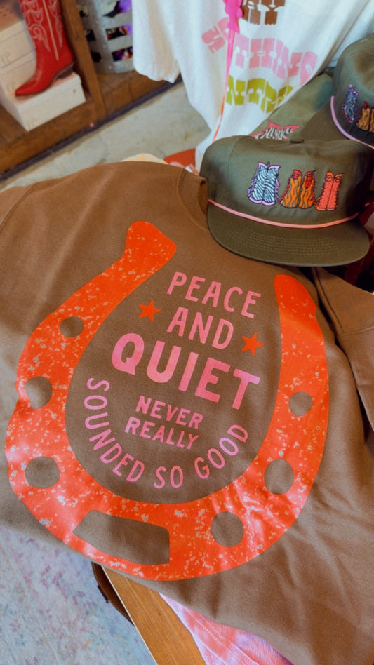 Peace & Quiet Horseshoe sweatshirt