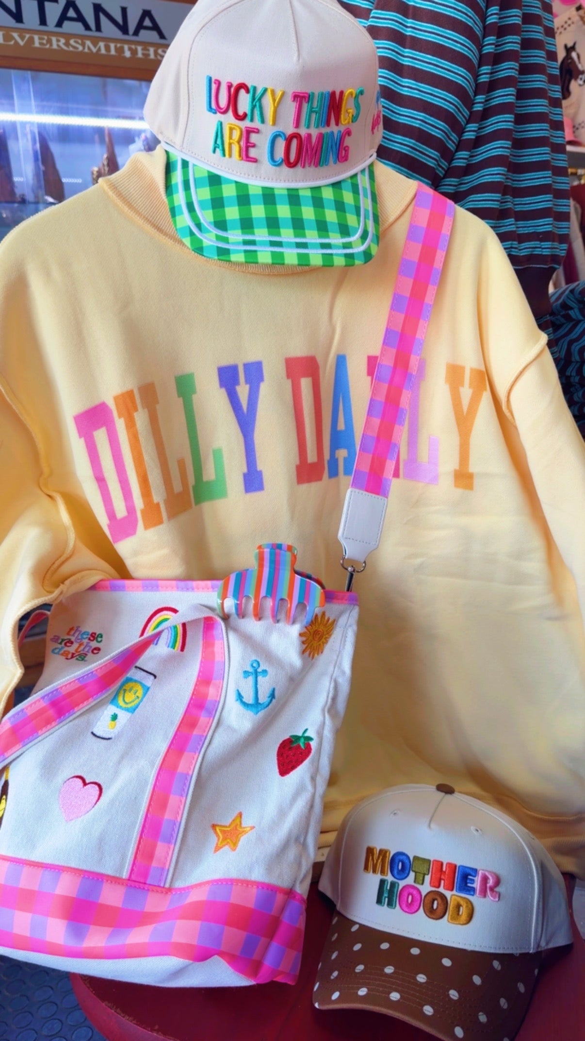 Dilly Dally Butter Yellow + Rainbow πππππ©·π©΅π Mockneck