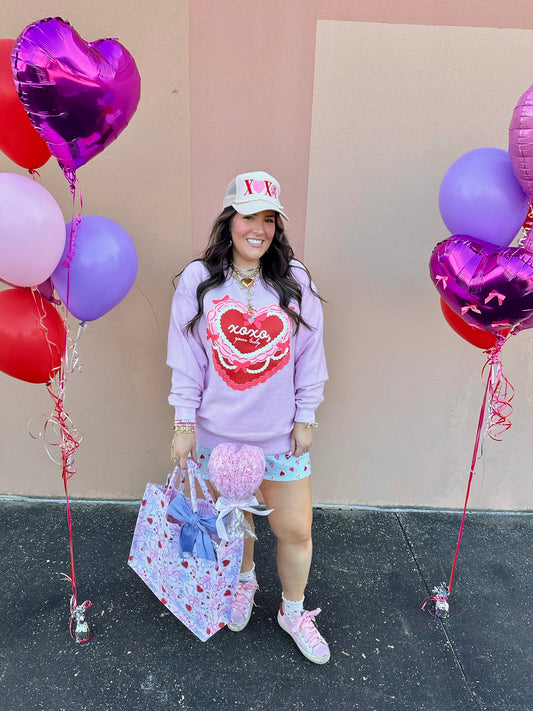 XOXO Pink Crewneck