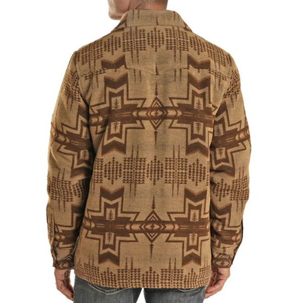 Men’s Powder River Tan and Brown Aztec Jacket DM92C01481