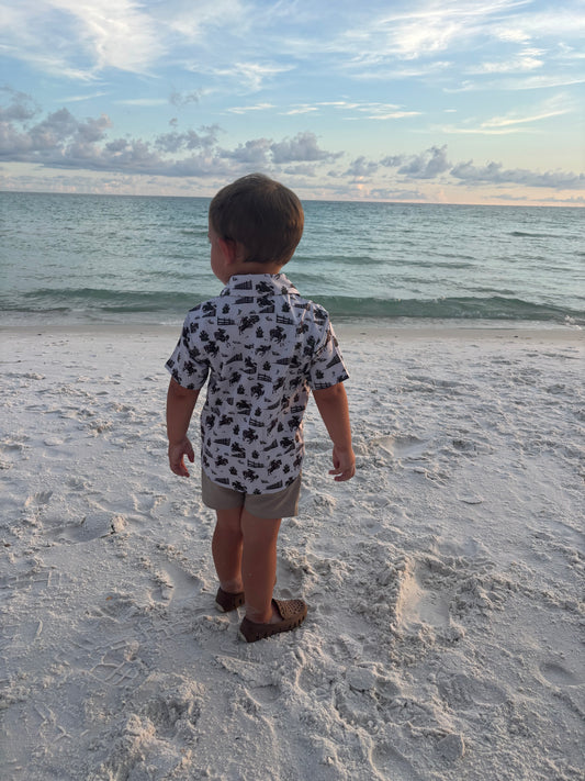 Burlebo Youth- Performance Western Shirt- Cowboy Country