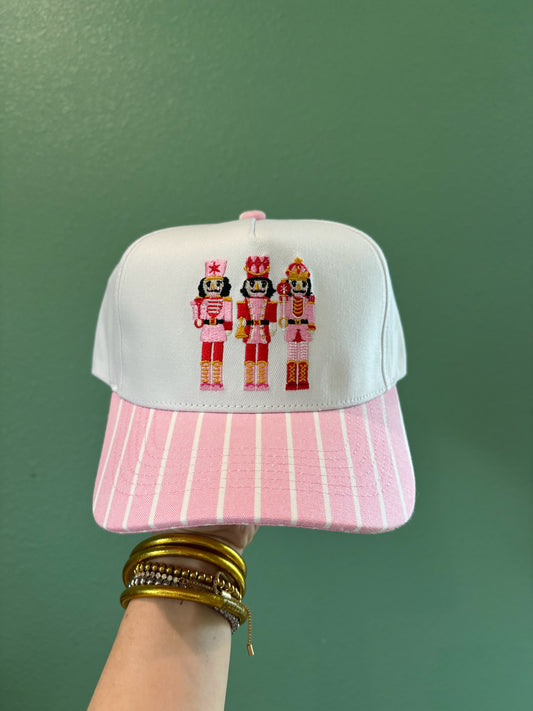 Nutcracker Pink/White Stripe Trucker Hat