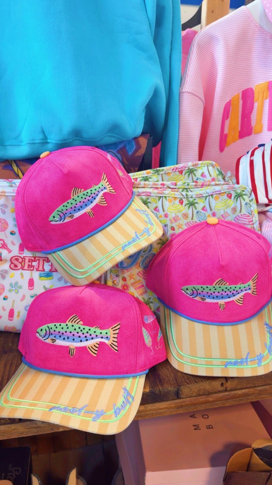 Reel-y Busy Pink Trucker Hat