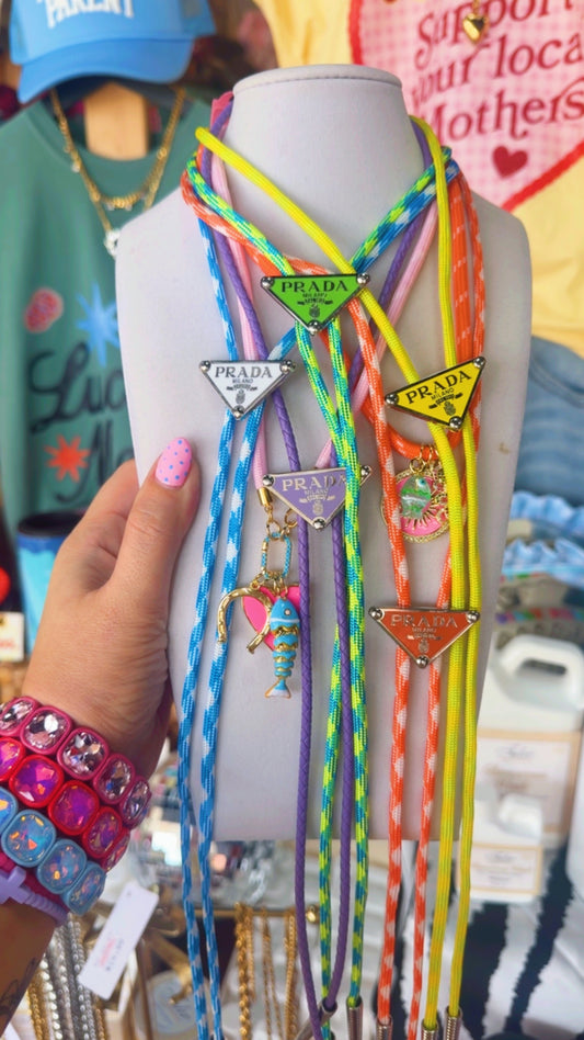 Prada Colorful Bolo Necklaces