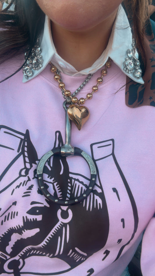 Pink Horse Girl Sweatshirt