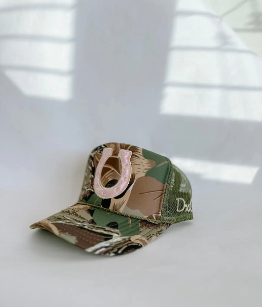 Camo Horseshoe Trucker Hat