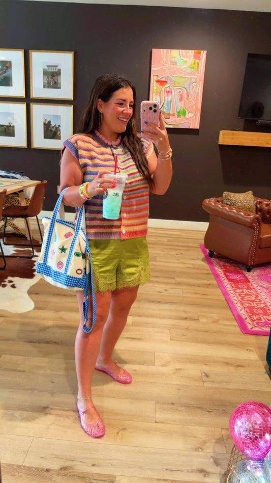 Rainbow cardigan vest 🌈