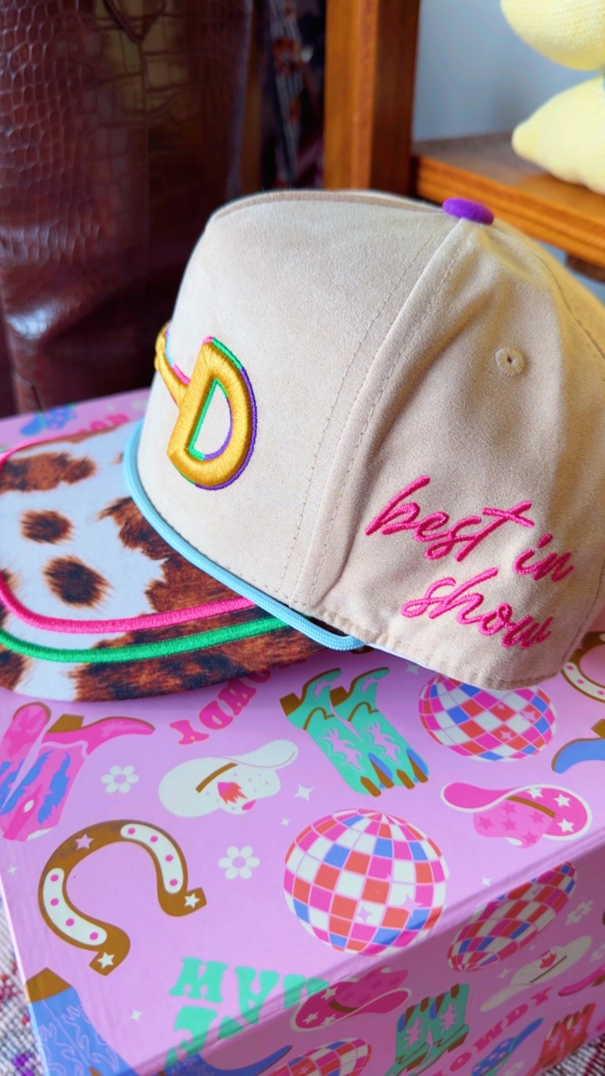 Horse Bit Cowprint Trucker Hat
