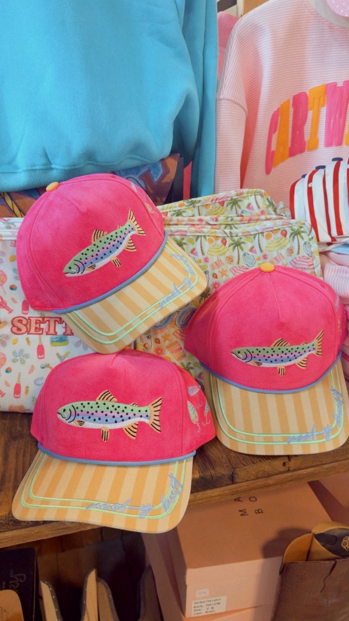Reel-y Busy Pink Trucker Hat