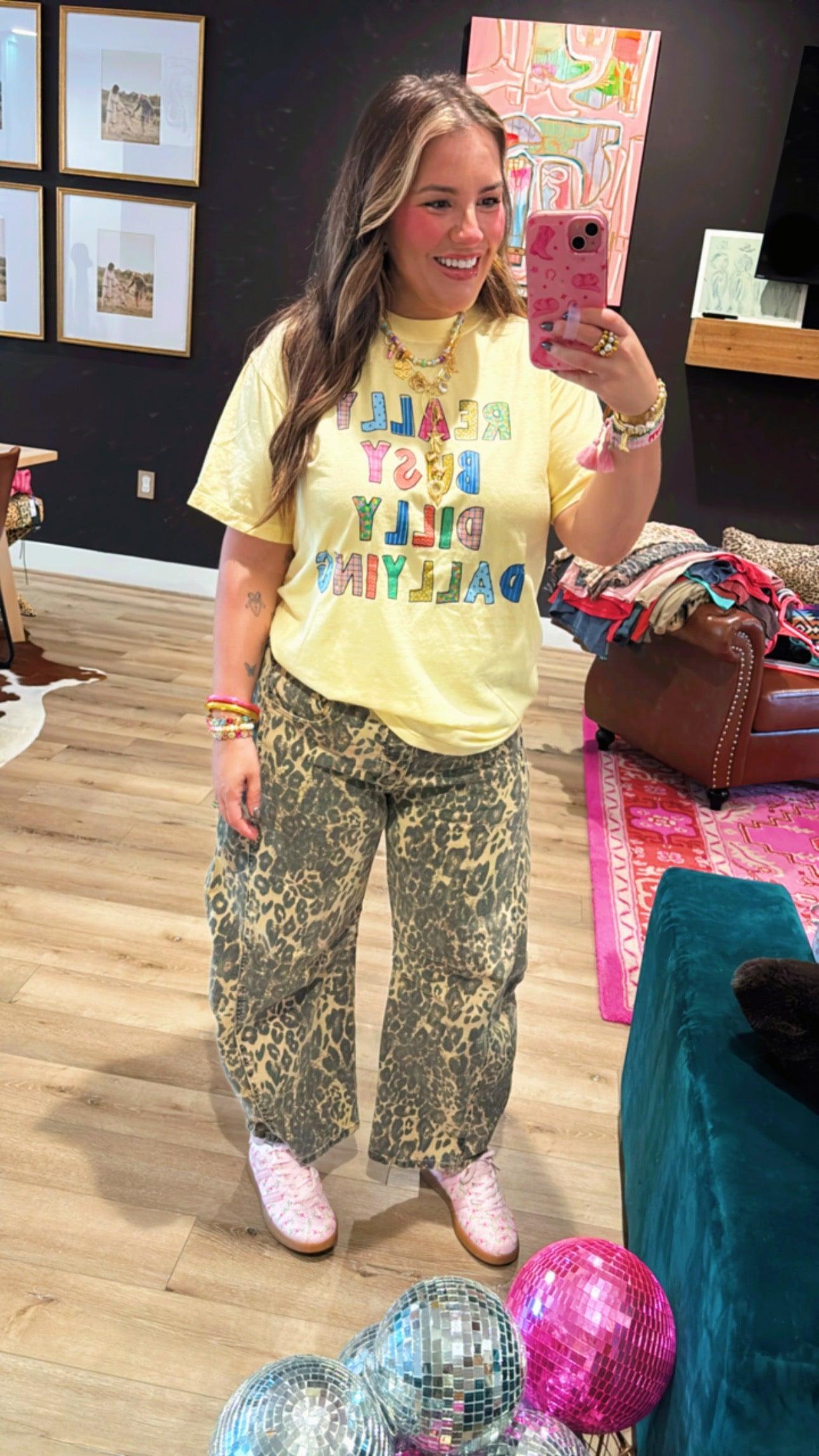 Really Busy Dilly Dallying Butter Yellow Tshirt