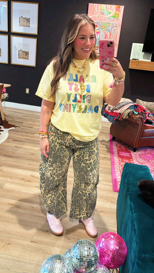 Really Busy Dilly Dallying Butter Yellow Tshirt