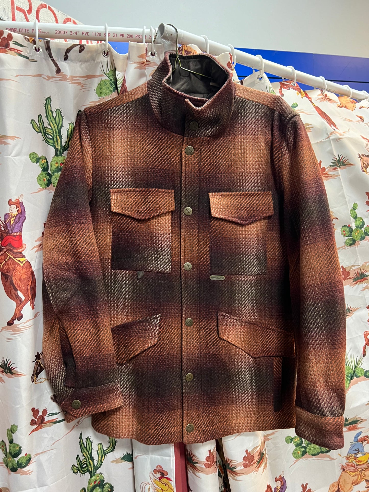 Men’s Powder River Brown Plaid Jacket- DM92C01481