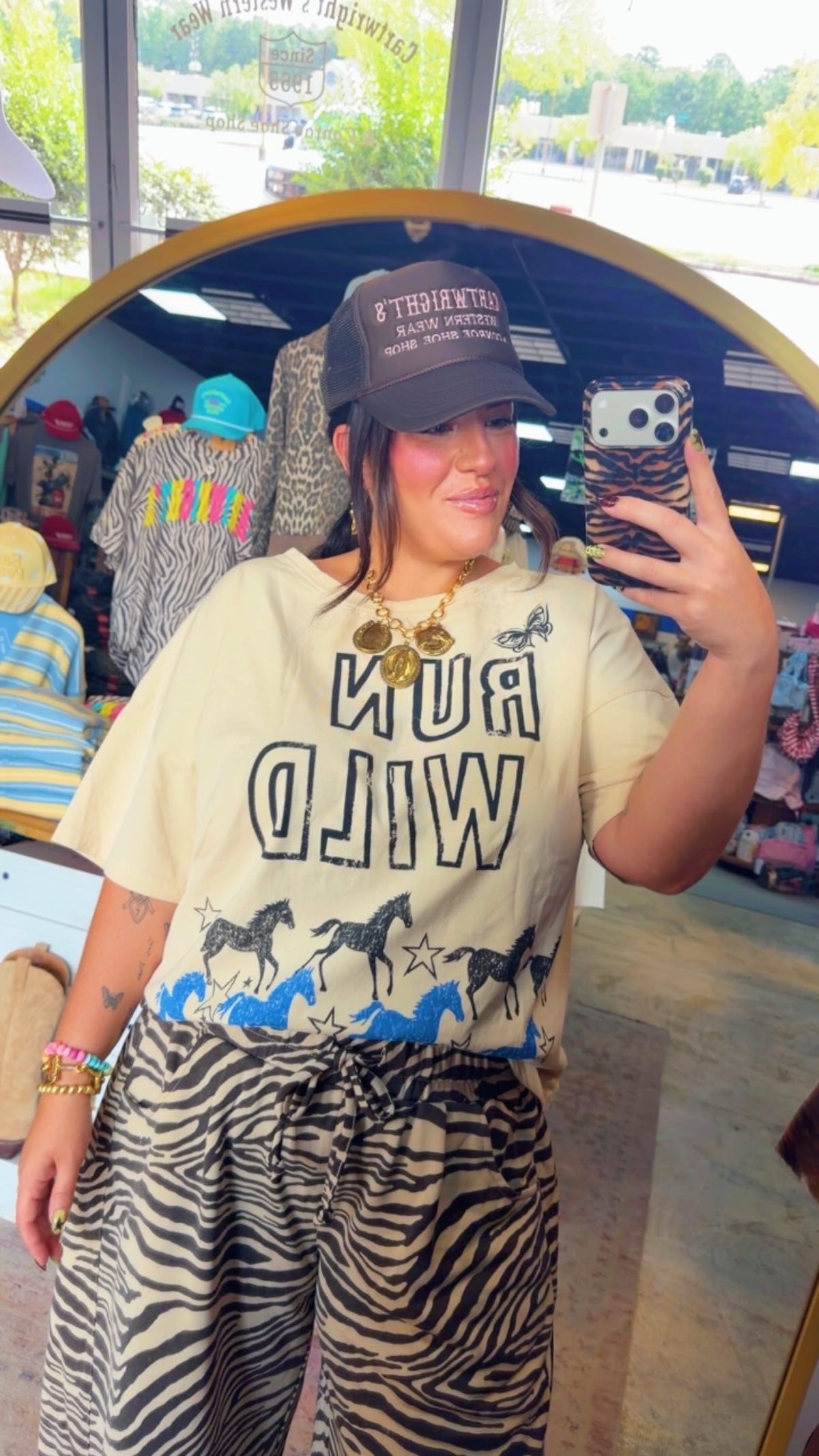 Run Wild Cream Tee
