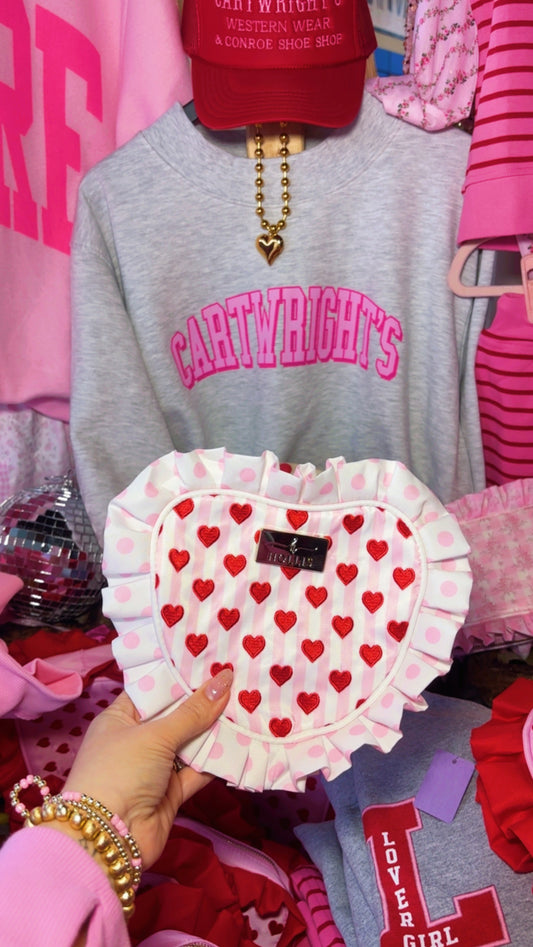New Limited Edition HOLLIS Valentines Pastel Heart Pouch