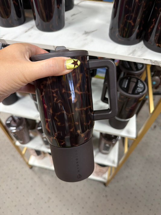 Hydro Jug Mocha Tortoise 20 oz Traveler Tumbler