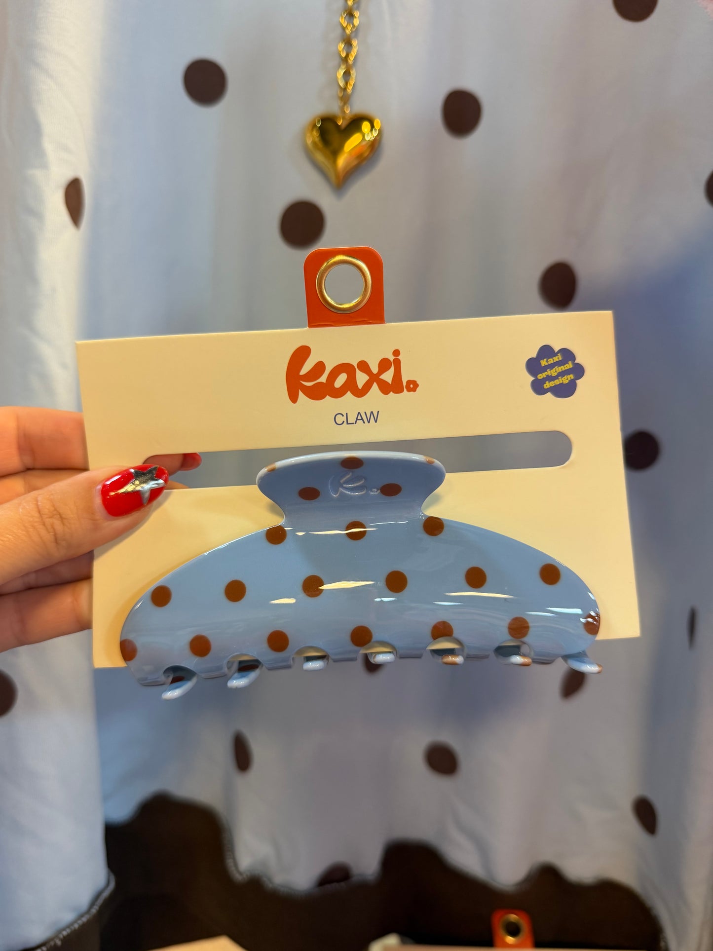 Kaxi Polka Dot Large Claw Clip
