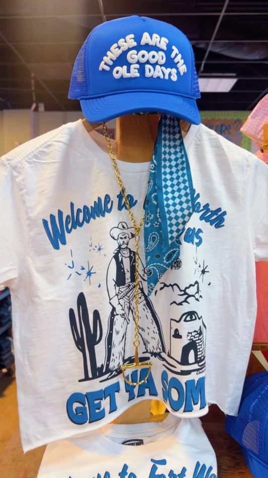 The Good Old Days Blue Trucker Hat