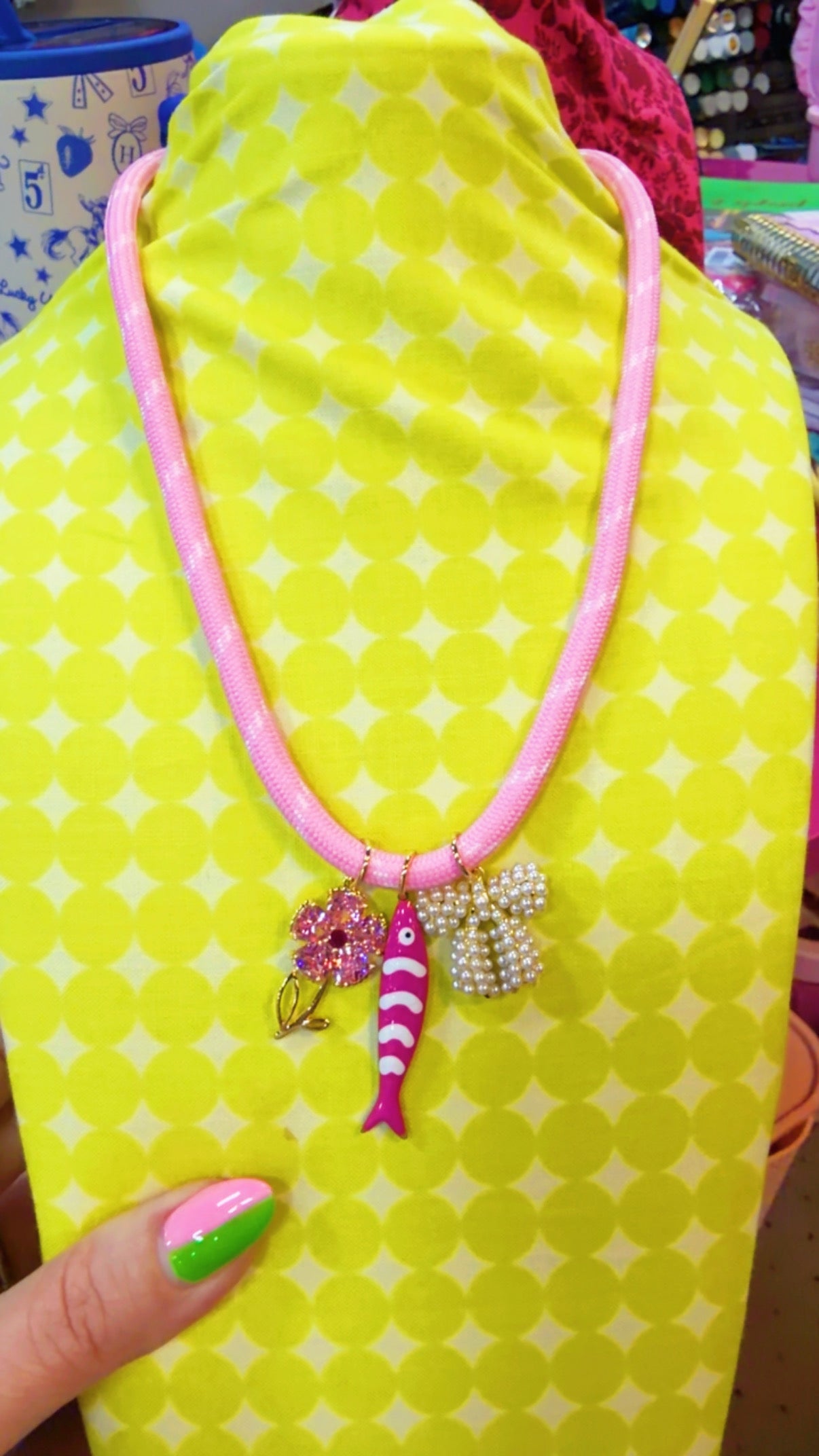 Moore Jewlz Light Pink Cord Necklace