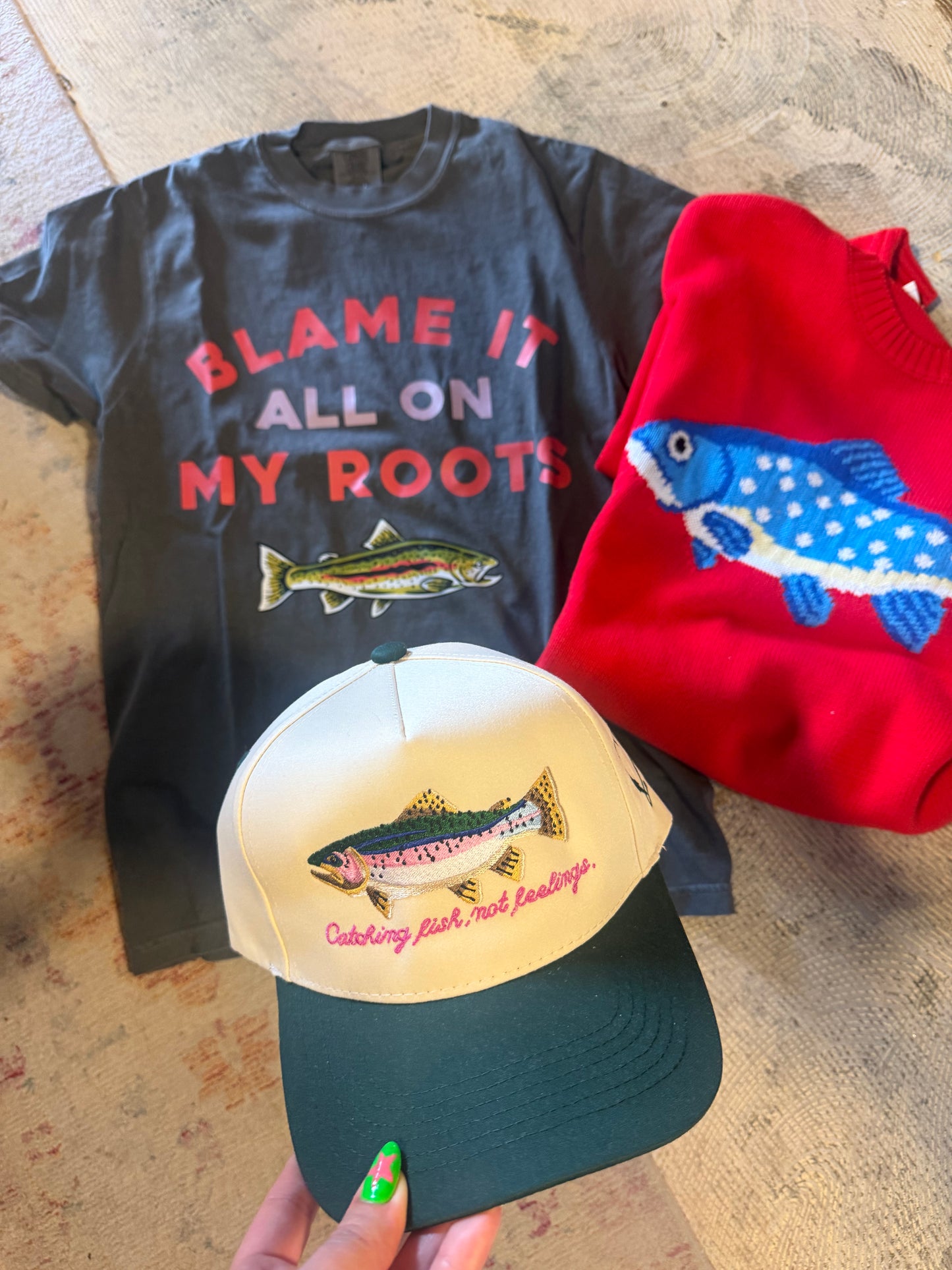 Blame It On My Roots-Gray Tshirt