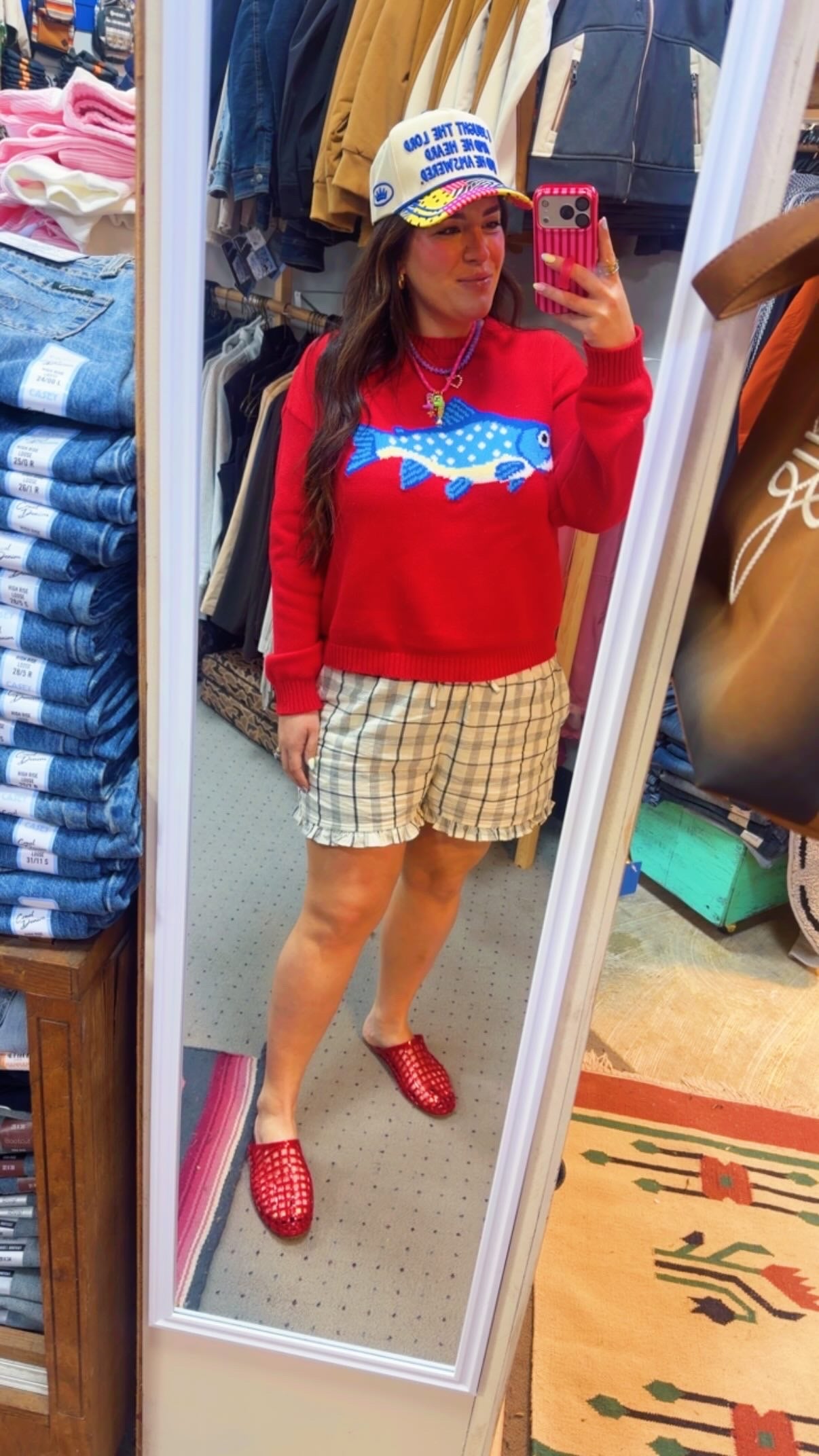 Red Fish Sweater