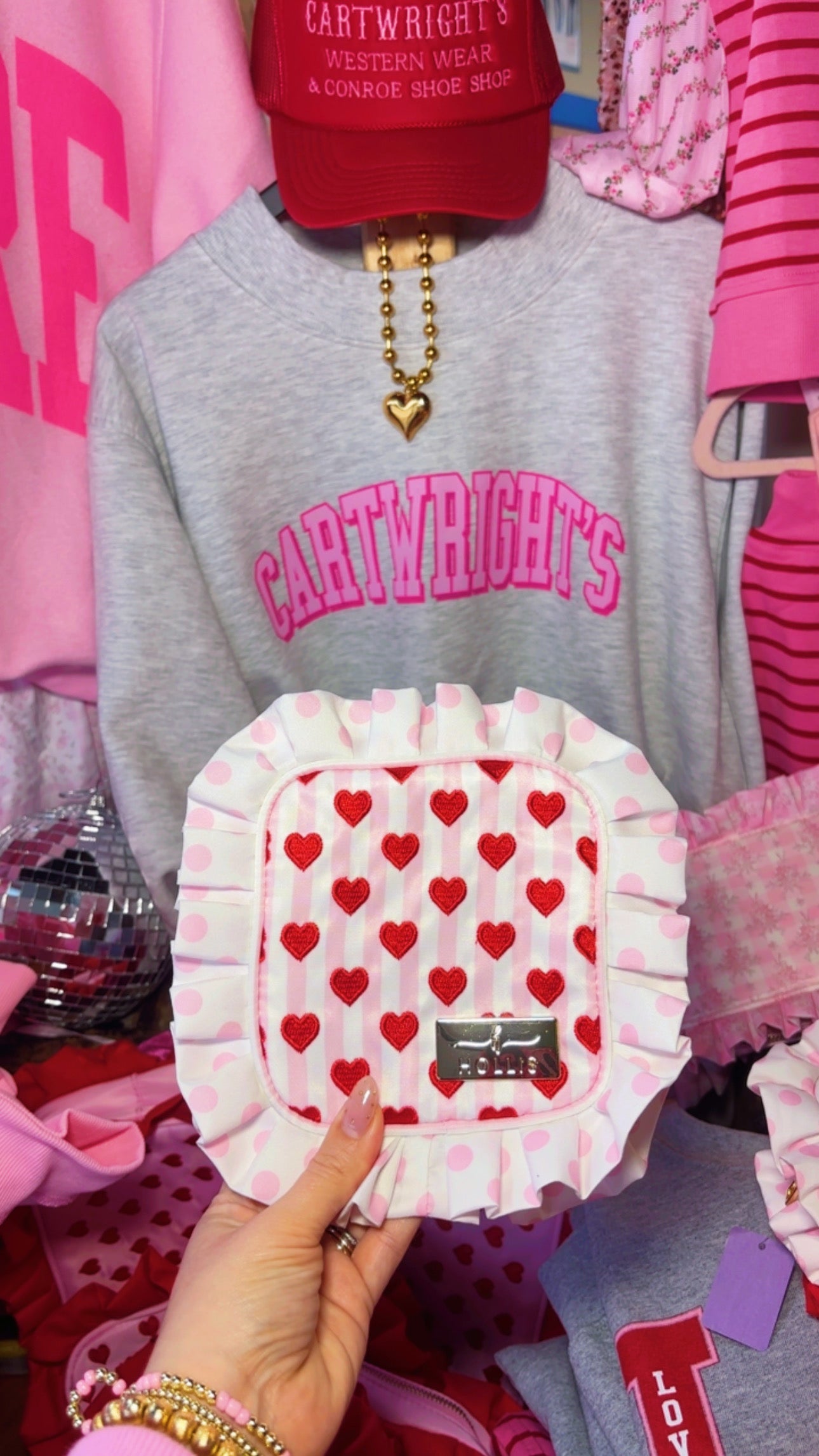 New HOLLIS Valentines Limited Edition Tech Ruffle Pouch