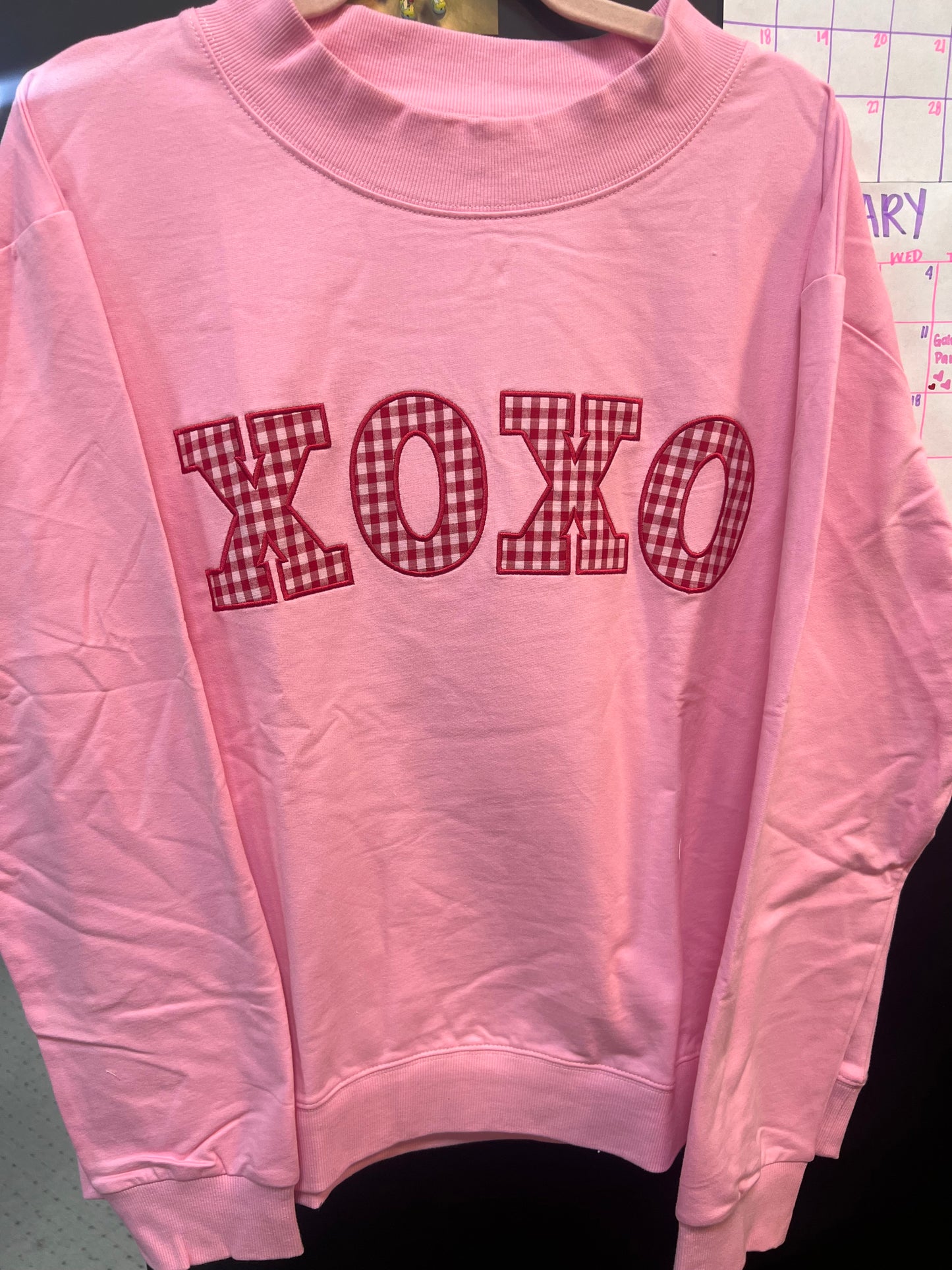 XOXO Mockneck & Gingham Short Set