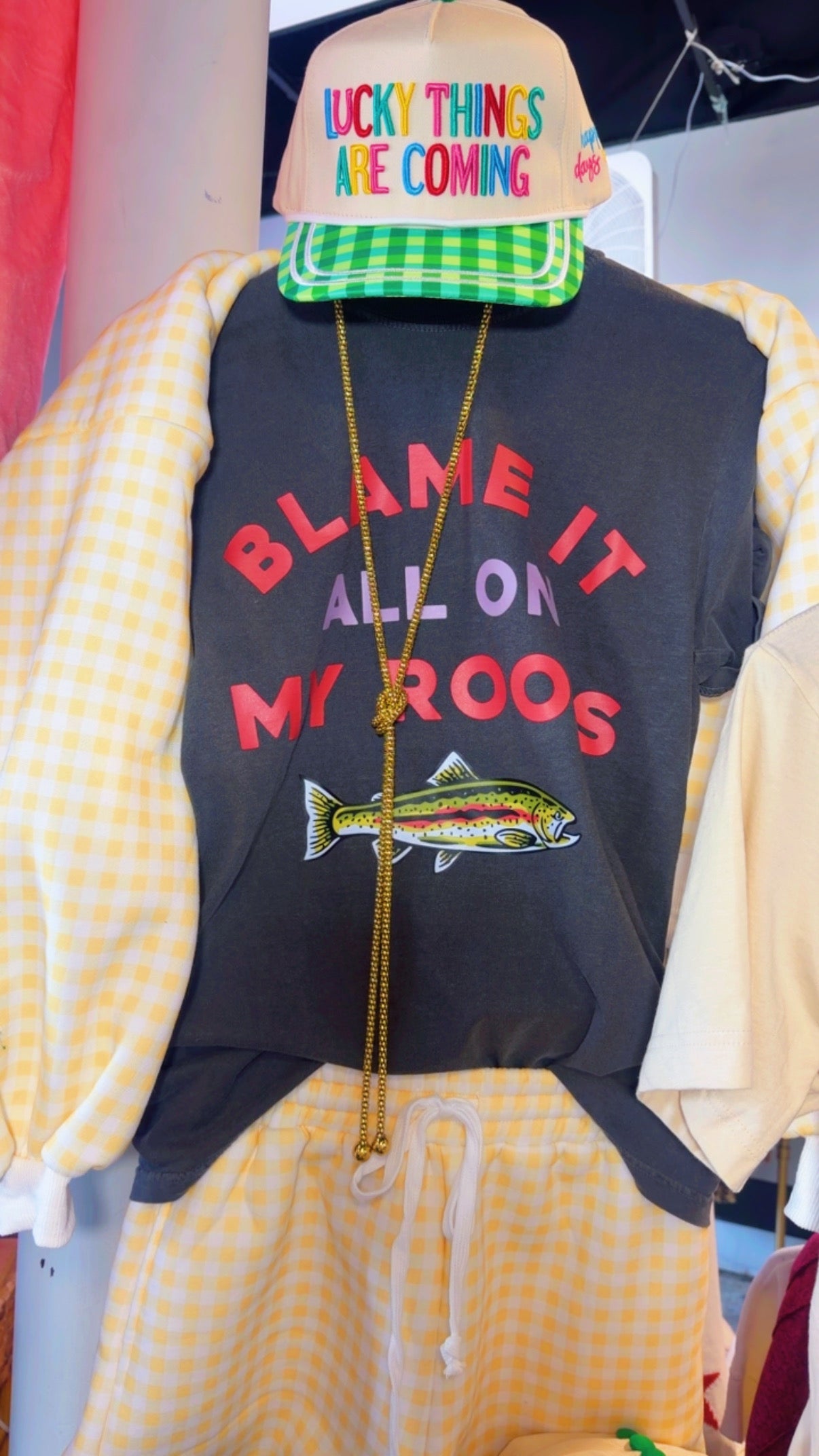 Blame It On My Roots-Gray Tshirt