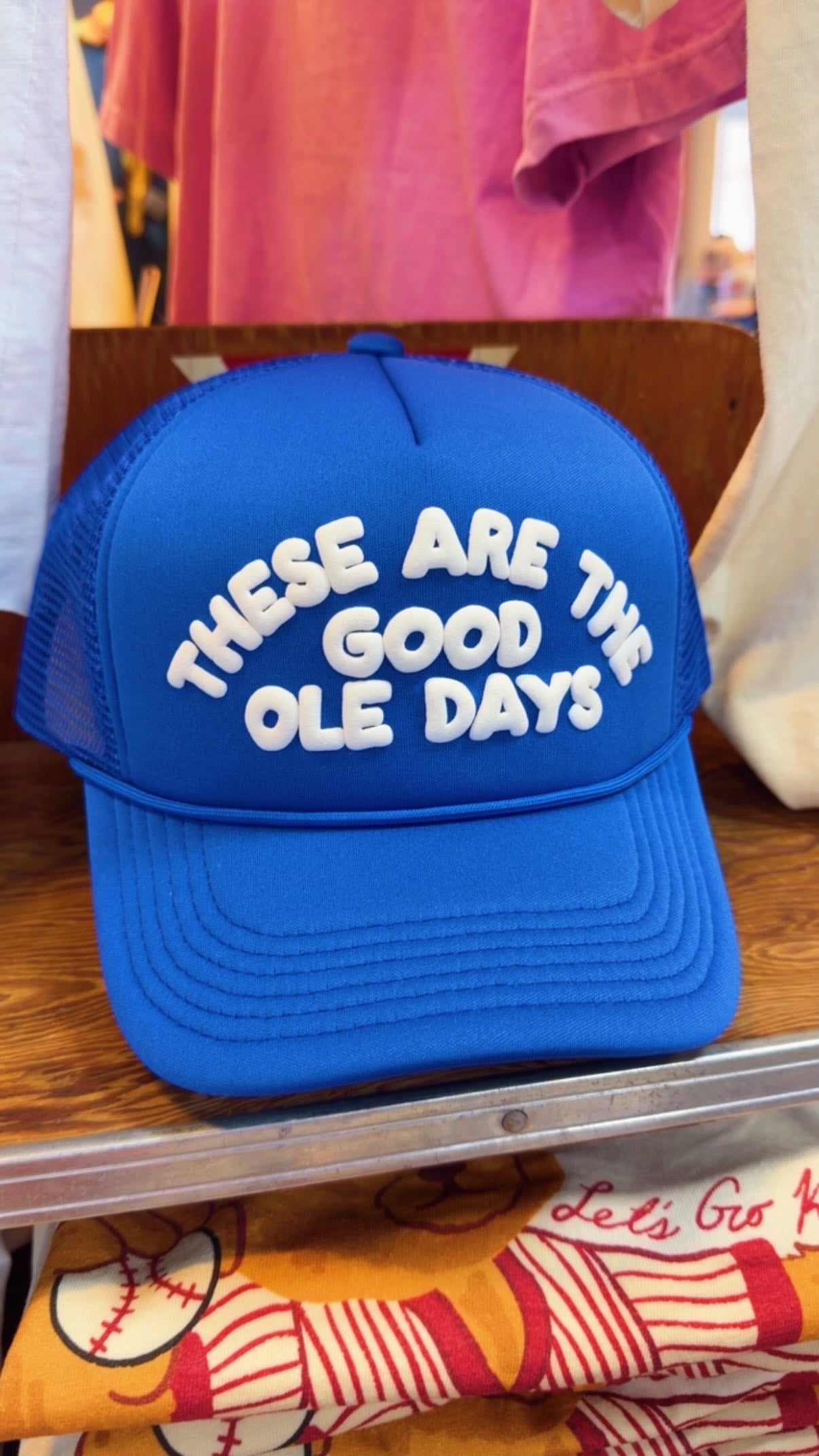 The Good Old Days Blue Trucker Hat