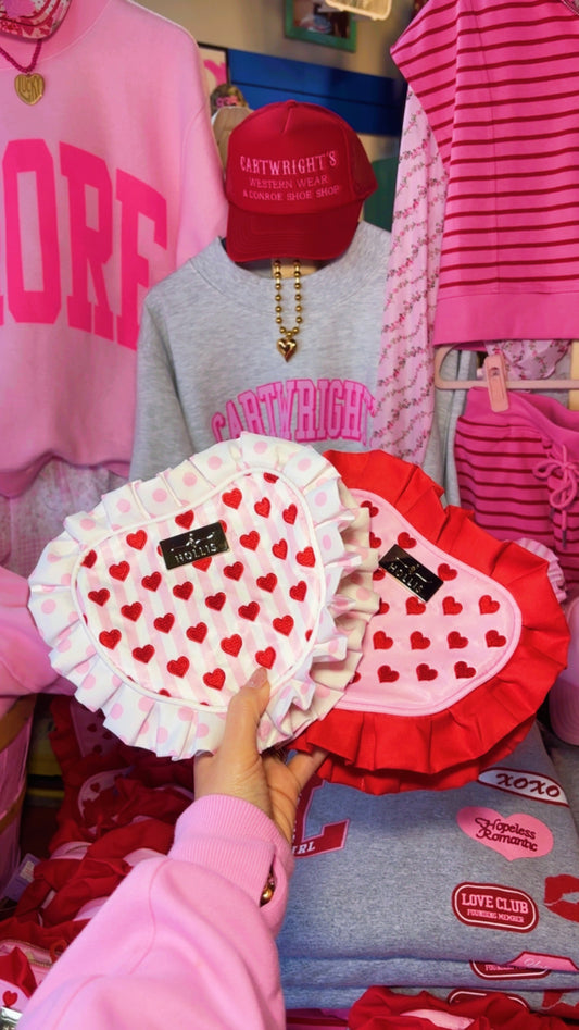 New Limited Edition HOLLIS Valentines Pastel Heart Pouch