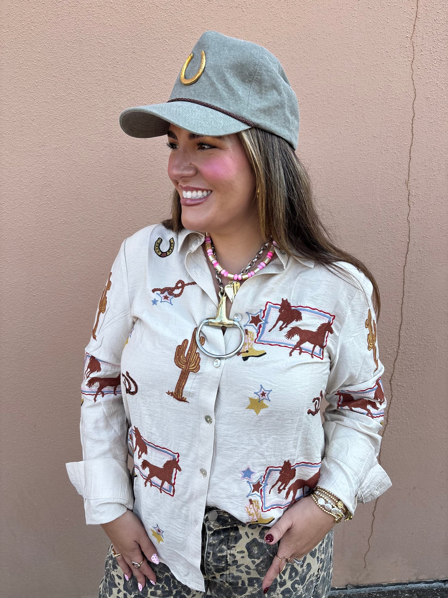 Embroidered Western Blouse