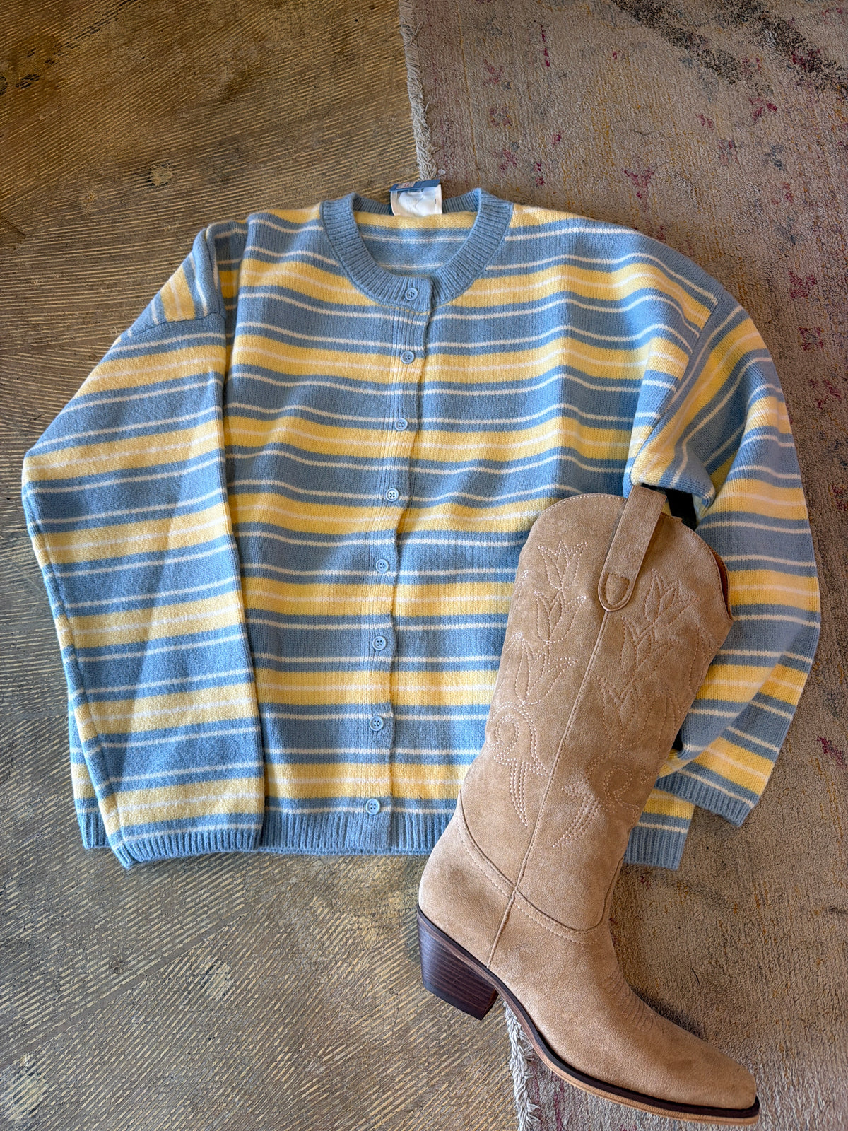 Lemonade Stripe Cardigan Sweater