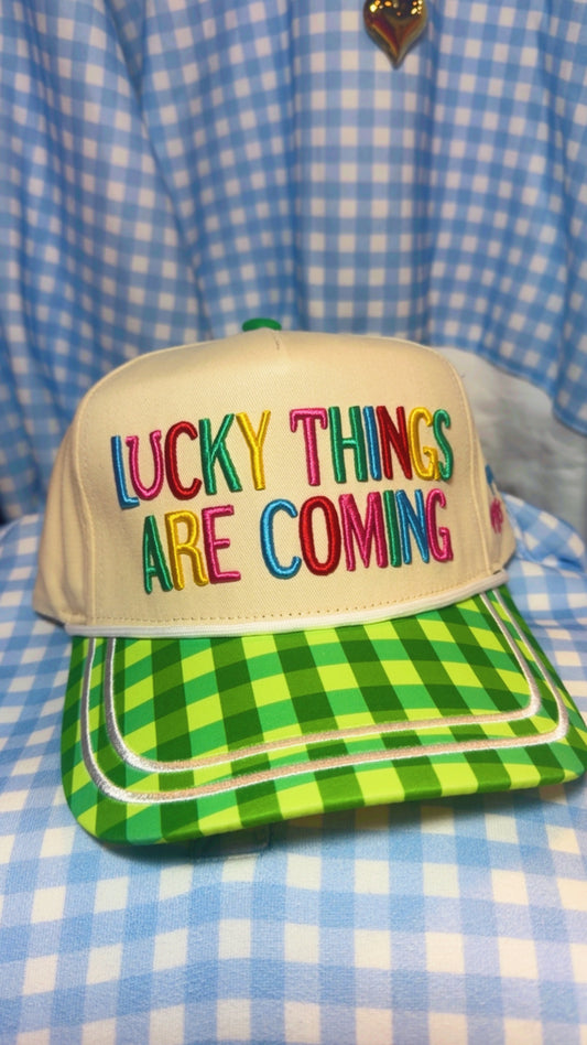 Lucky Things Are Coming Trucker Hat