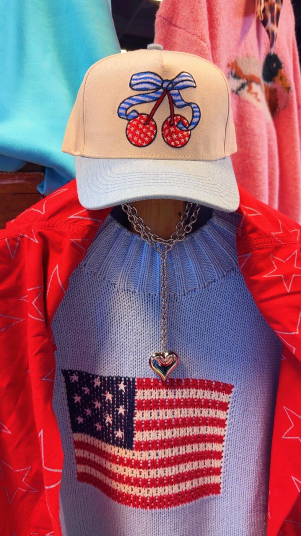 Cherry Bow Denim Trucker