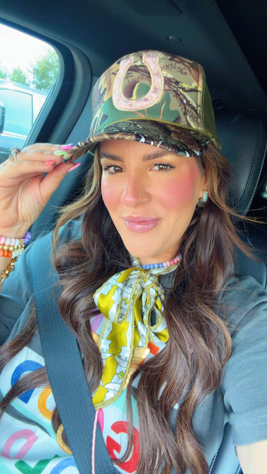 Camo Horseshoe Trucker Hat
