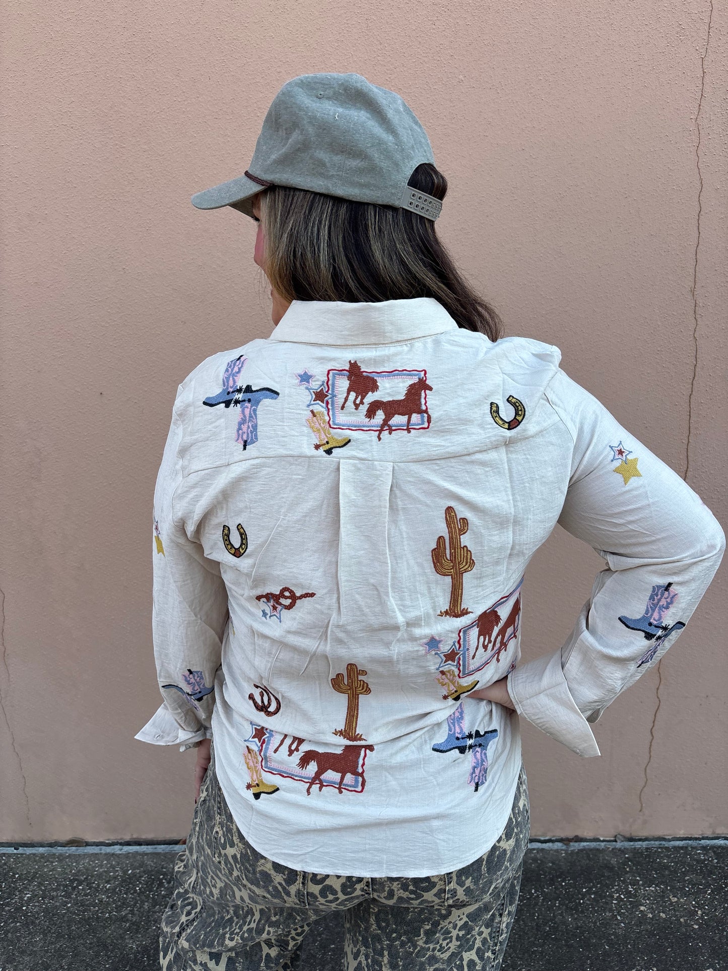 Embroidered Western Blouse