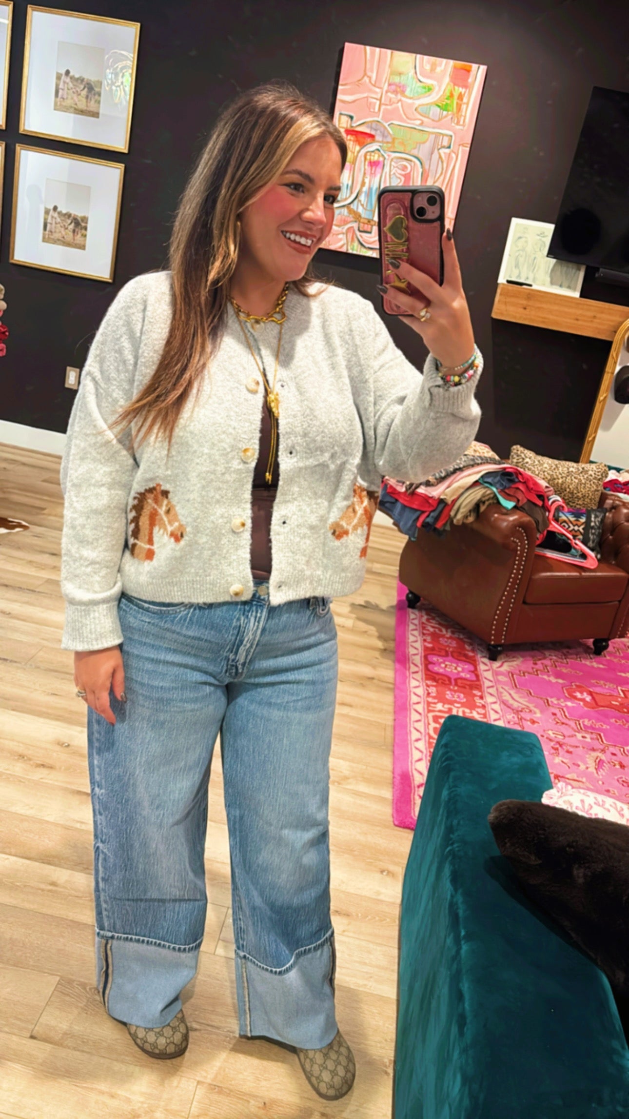 Gray Horse Cardigan