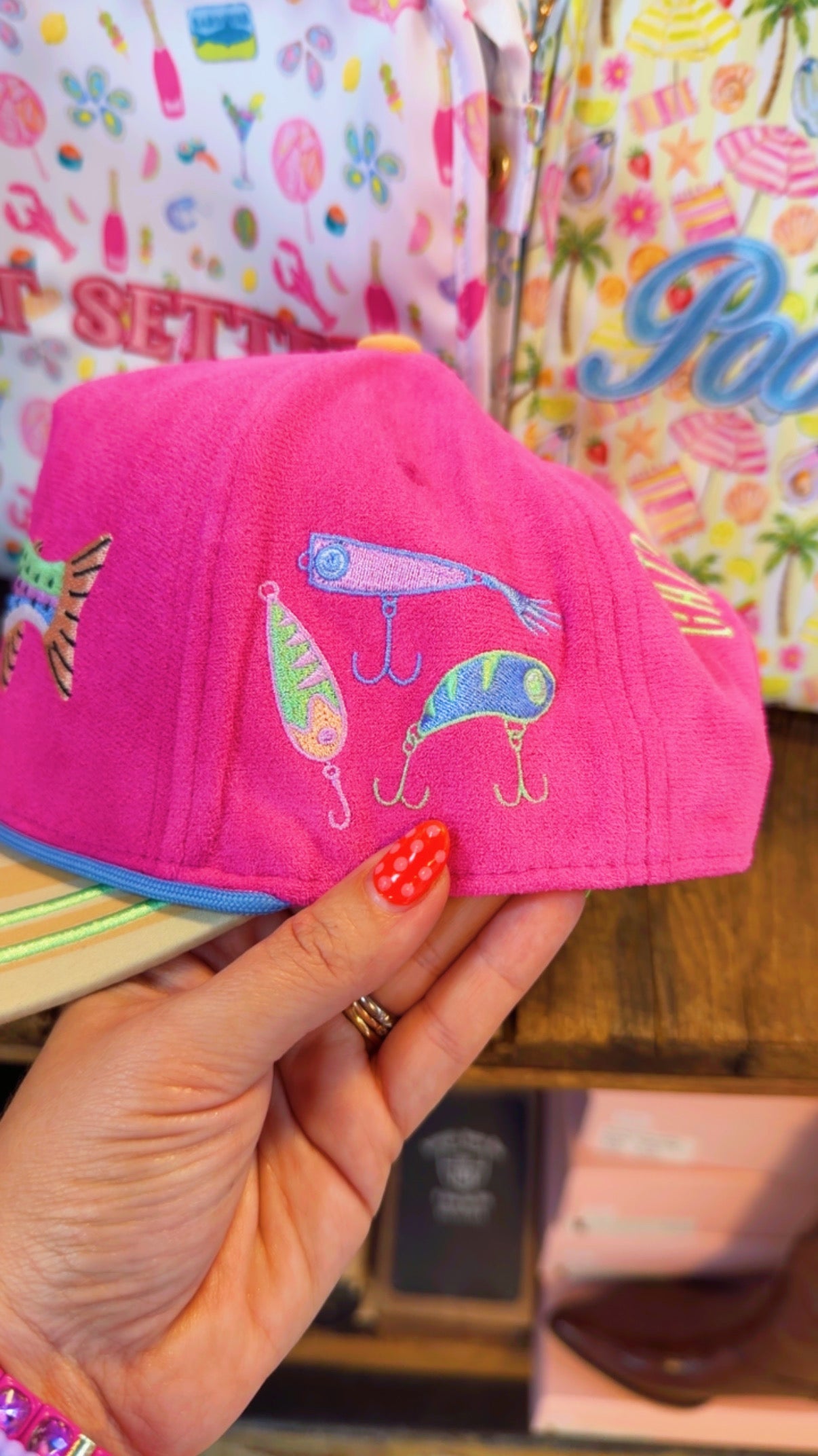 Reel-y Busy Pink Trucker Hat
