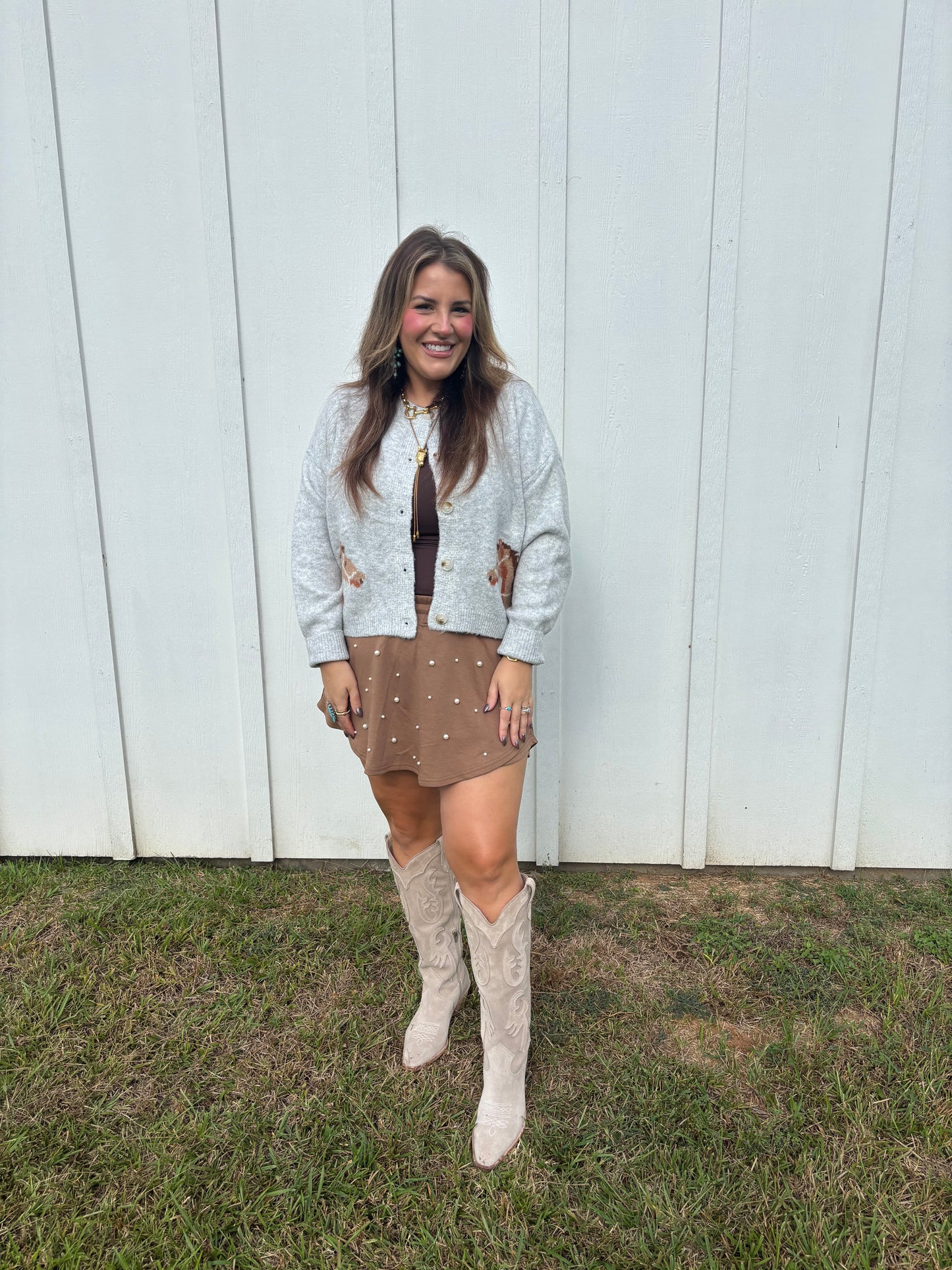 Gray Horse Cardigan