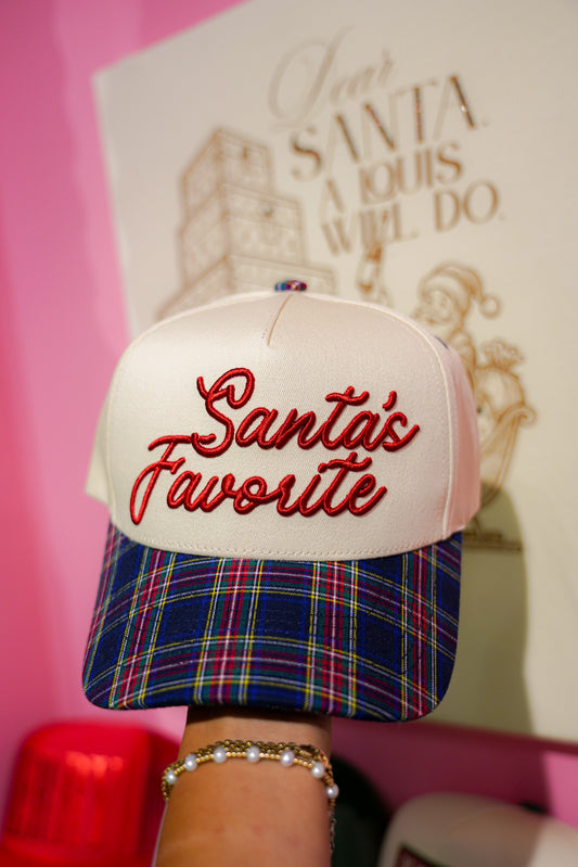 Santa’s Favorite Plaid Trucker Hat