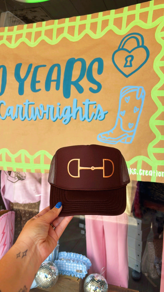 Foam Horse Bit Brown/Gold Trucker