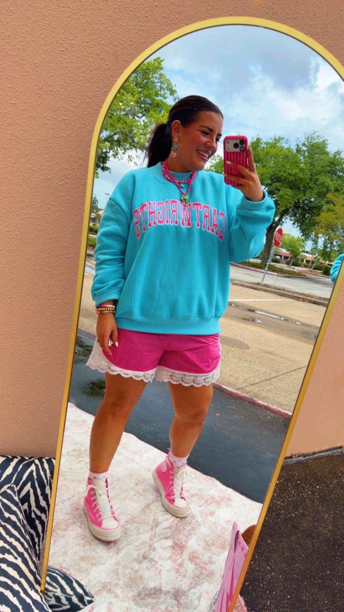 Cartwright’s Summer Limited Edition Turquoise & Pink Mockneck💖🩵